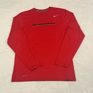Nike FC Barcelona United Red Dri-Fit Long Sleeve Shirt Size M